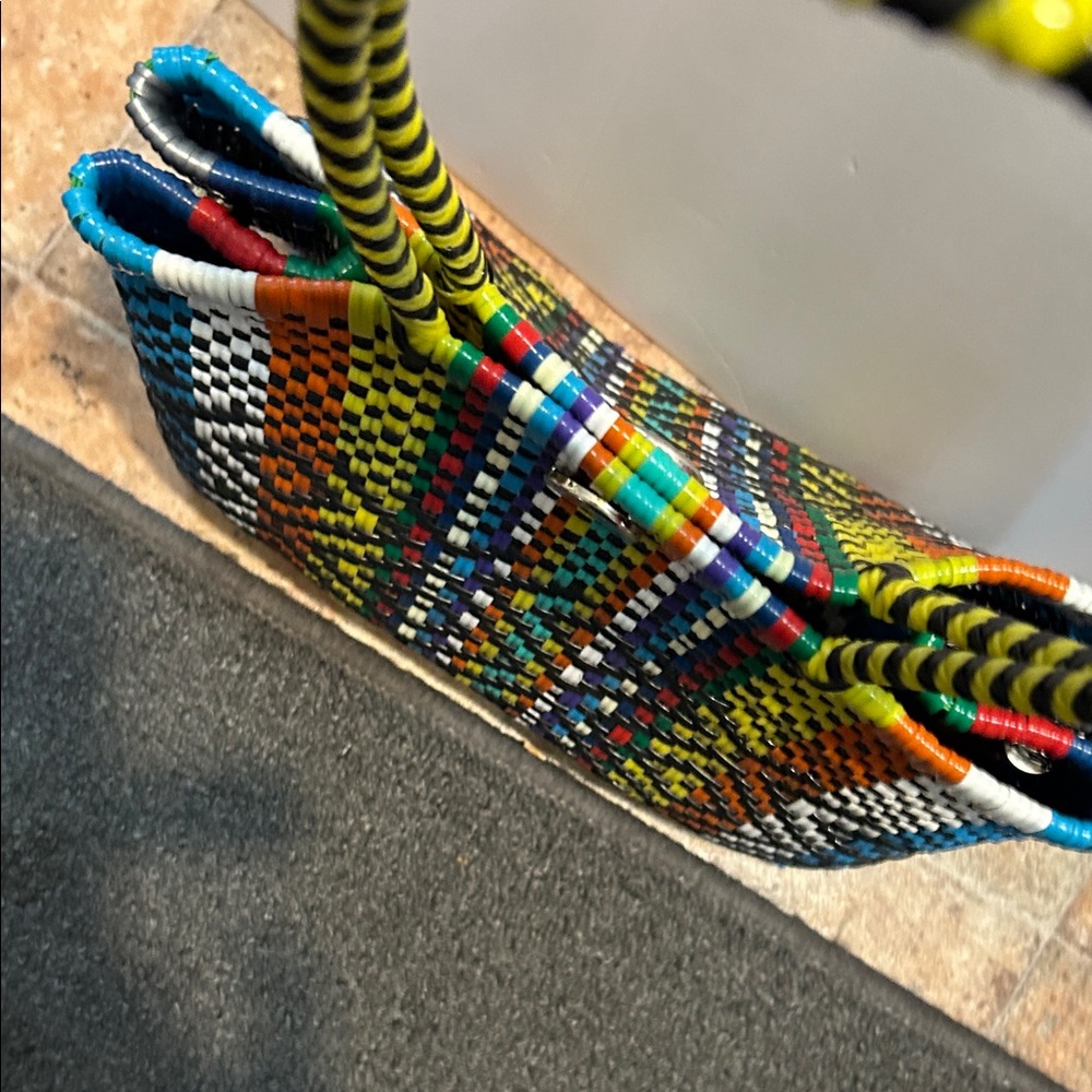 Multicolor Geometric Pattern Tote Bag - Picture 10 of 10